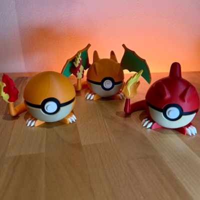 Pack Salamèche – Reptincel – Dracaufeu 3D | Évolutions Starter Feu | Farken3DPrint