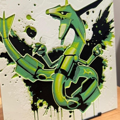 Tableau 3D Rayquaza – Pokémon Légendaire Céleste | Farken3DPrint