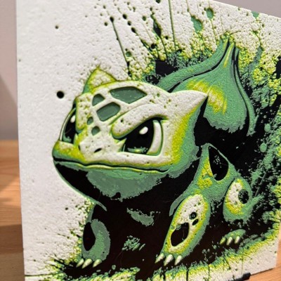 Tableau 3D Bulbizarre – Starter Naturel de Kanto | Farken3DPrint