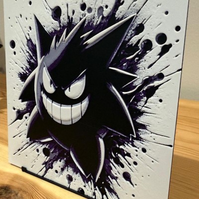 Tableau 3D Ectoplasma – Pokémon Spectre Malicieux | Farken3DPrint