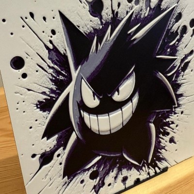 Tableau 3D Ectoplasma – Pokémon Spectre Malicieux | Farken3DPrint