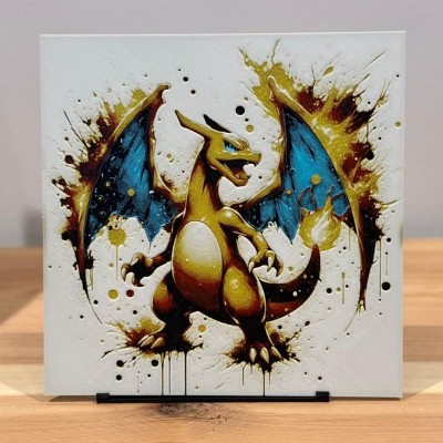 Tableau 3D Dracaufeu – Pokémon Feu Légendaire | Farken3DPrint