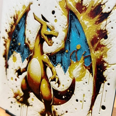 Tableau 3D Dracaufeu – Pokémon Feu Légendaire | Farken3DPrint