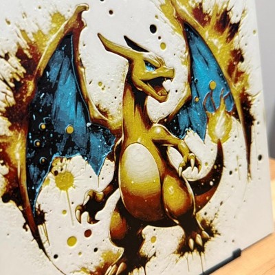 Tableau 3D Dracaufeu – Pokémon Feu Légendaire | Farken3DPrint