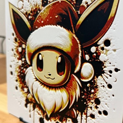 Tableau 3D Évoli Christmas – Pokémon Festif de Noël | Farken3DPrint