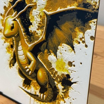 Tableau 3D Dracolosse – Gardien Céleste Pokémon | Farken3DPrint