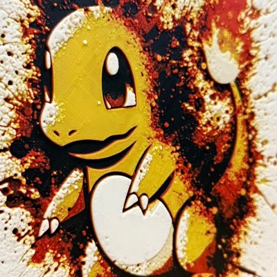 Tableau 3D Salamèche – Starter Feu de Kanto | Farken3DPrint