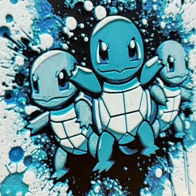 Tableau 3D Carapuce – Starter Eau de Kanto | Farken3DPrint