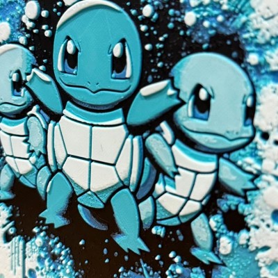 Tableau 3D Carapuce – Starter Eau de Kanto | Farken3DPrint