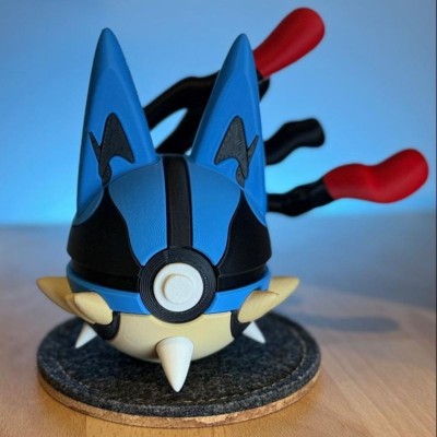Méga-Lucario 3D – Pokémon Combat et Acier | Farken3DPrint