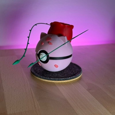 Bulbizarre Rose 3D – Édition Cœurs Collector Pokémon | Farken3DPrint