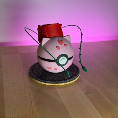 Bulbizarre Rose 3D – Édition Cœurs Collector Pokémon | Farken3DPrint