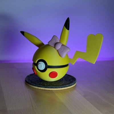 Pikachu Fille 3D – Figurine Pokémon Électrik Adorable | Farken3DPrint