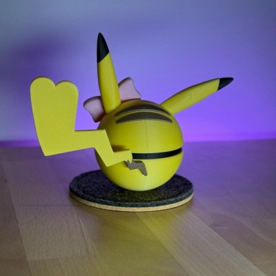 Pikachu Fille 3D – Figurine Pokémon Électrik Adorable | Farken3DPrint