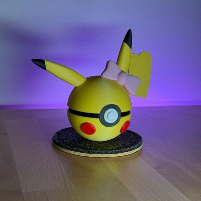 Pikachu Fille 3D – Figurine Pokémon Électrik Adorable | Farken3DPrint