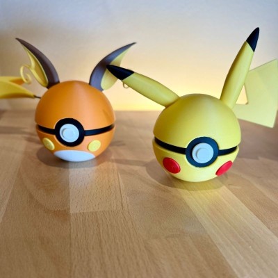 Pack Pikachu – Raichu 3D – Évolution Pokémon Électrik | Farken3DPrint